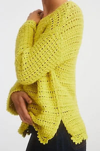 Scalloped Knit Sweater