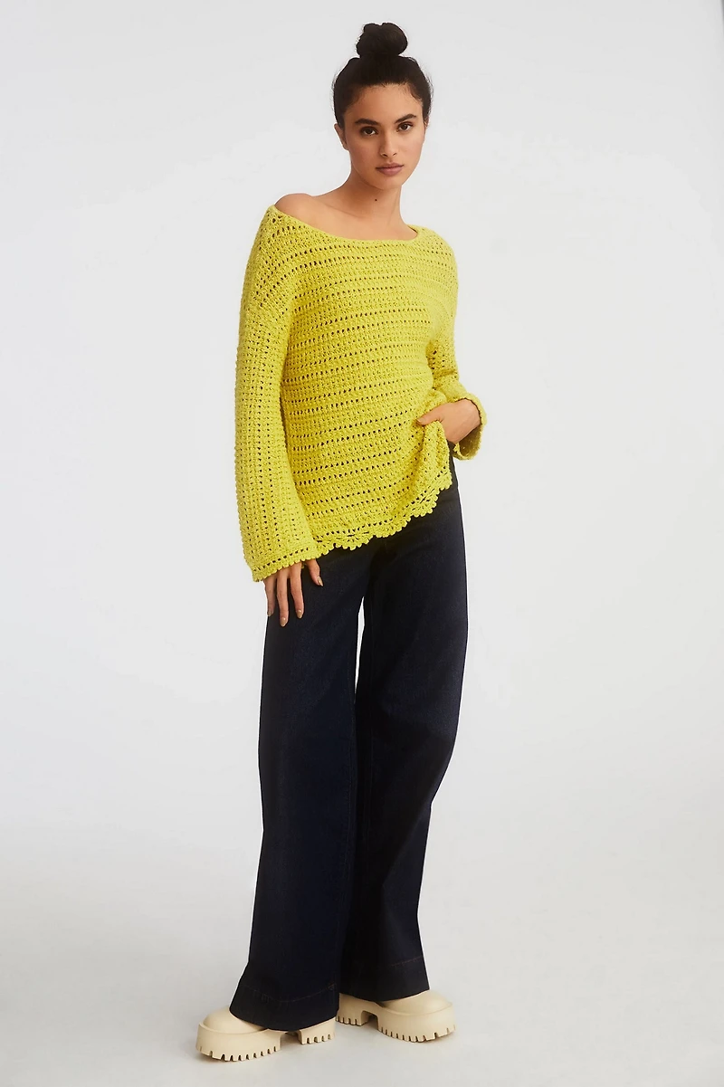 Scalloped Knit Sweater