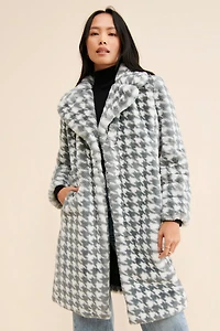NVLT Houndstooth Printed Coat