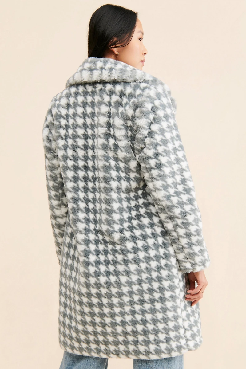 NVLT Houndstooth Printed Coat