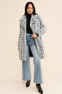 NVLT Houndstooth Printed Coat