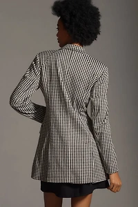 Maeve Longline Gingham Blazer