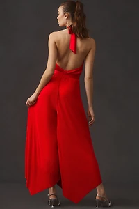 Plisse Halter Jumpsuit