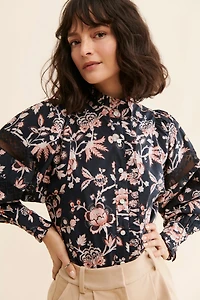 Love The Label Cotton Lace Button-Down