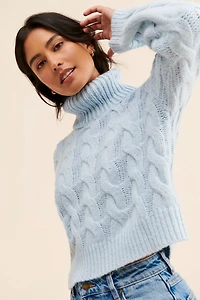 Better Garment Cable Turtleneck Pullover