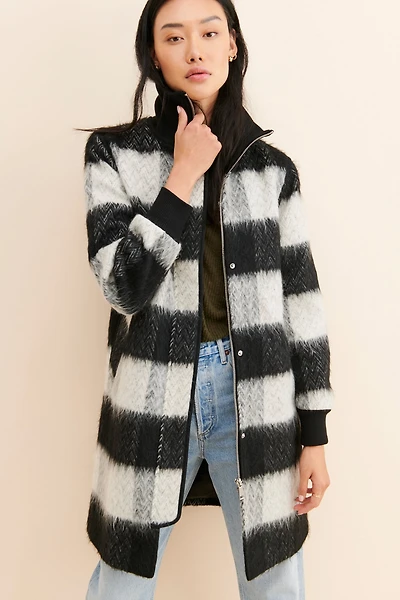 NVLT Brushed Buffalo Plaid Coat