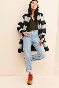 NVLT Brushed Buffalo Plaid Coat