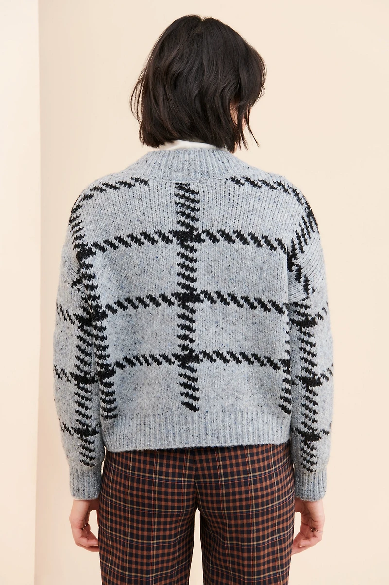 Line + Dot Michaela Plaid Sweater