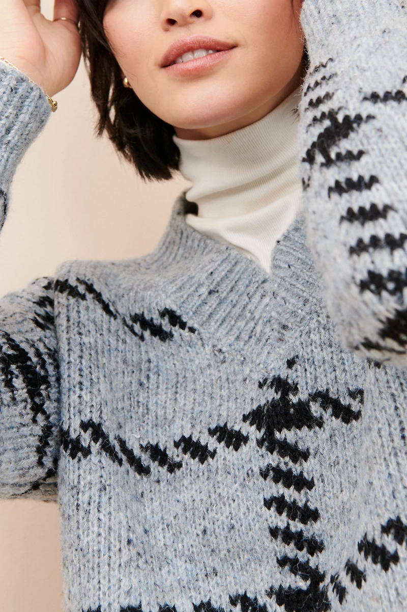 Line + Dot Michaela Plaid Sweater
