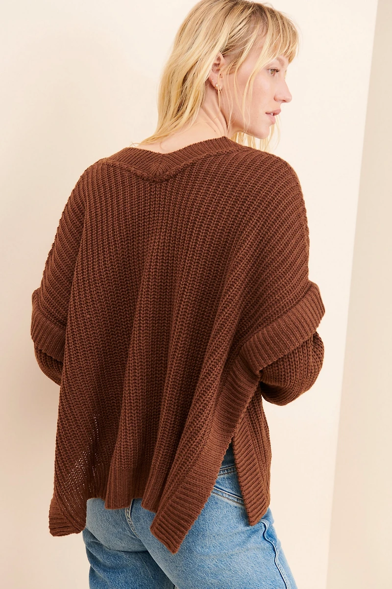 RD Style Oversized Ribbed Cardigan