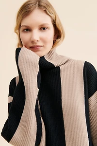 Avantlook Stripe Turtleneck Pullover