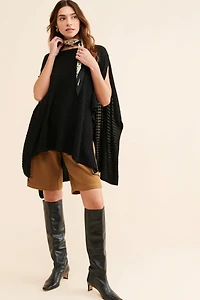 ONA Cable Knit Poncho