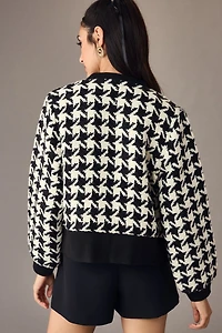Bishop + Young Tweed Houndstooth Bomber Jacket