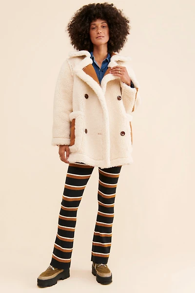 En Saison Quincy Reversible Sherpa Coat