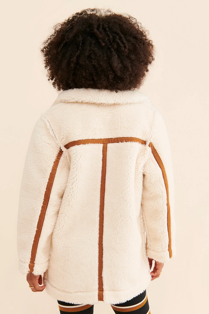 En Saison Quincy Reversible Sherpa Coat