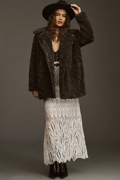 Curly Faux Fur Moto Jacket