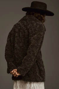 Curly Faux Fur Moto Jacket