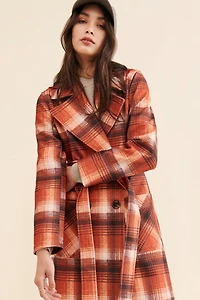 NVLT Plaid Print Overcoat