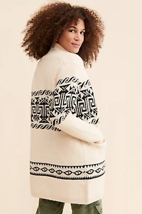 RD Style Open Printed Cardigan