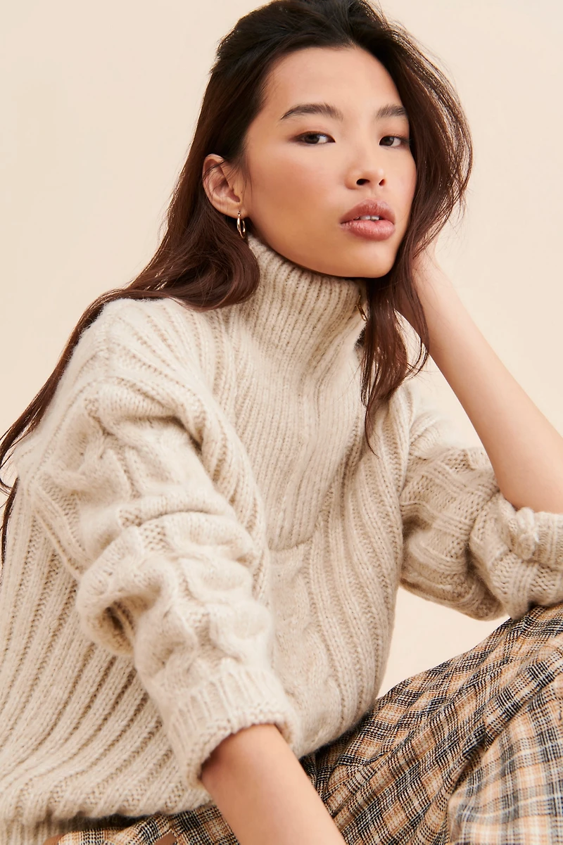 Little Lies Half Zip Sweater