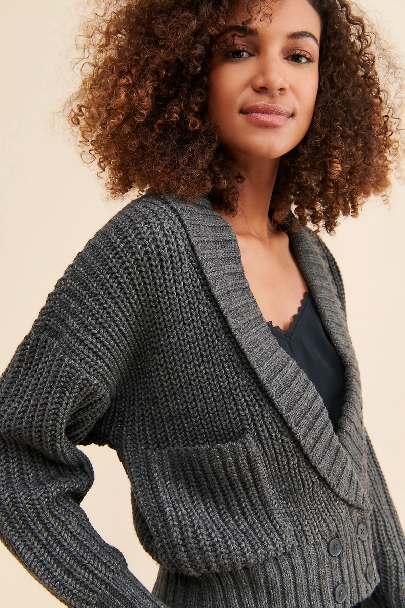 Deep-V Cardigan