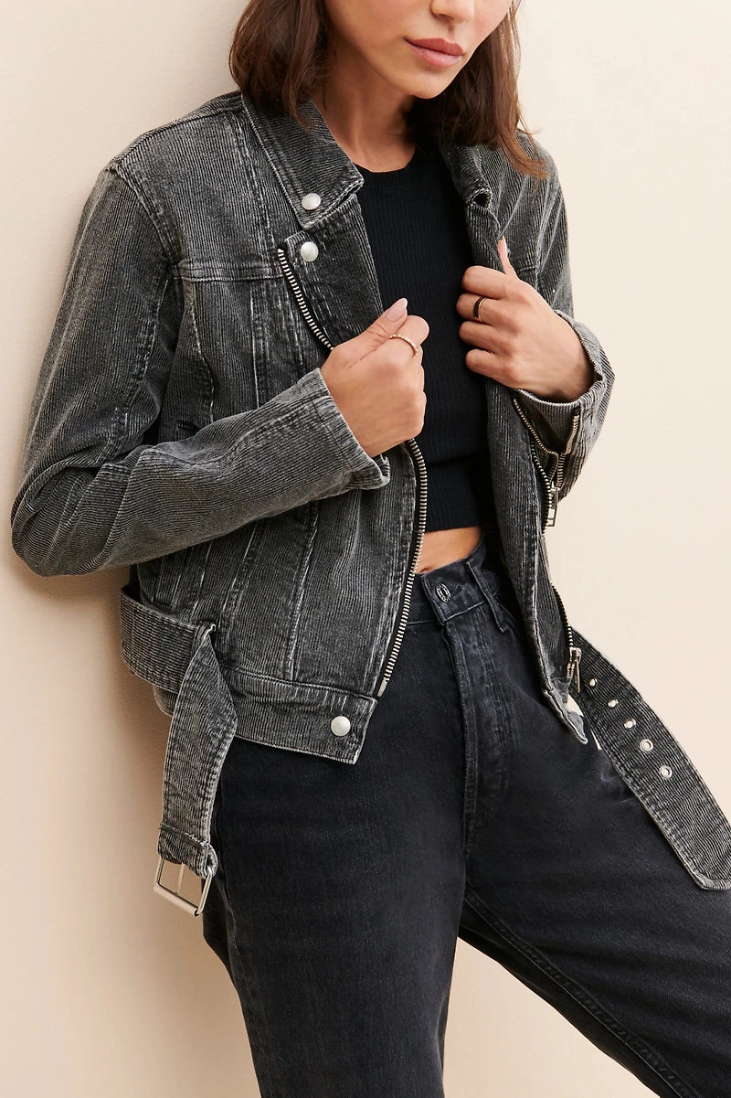 [BLANKNYC] Keep It Simple Corduroy Moto