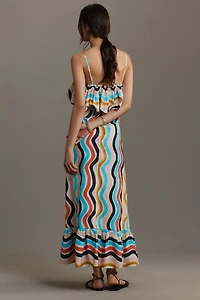 FARM Rio Sleeveless Ruffle Maxi Dress