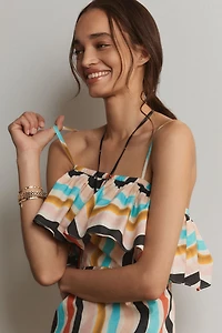 FARM Rio Sleeveless Ruffle Maxi Dress