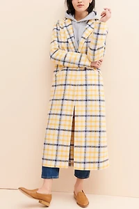 Eva Franco Longline Plaid Coat