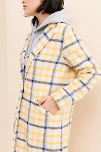 Eva Franco Longline Plaid Coat