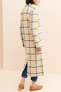 Eva Franco Longline Plaid Coat
