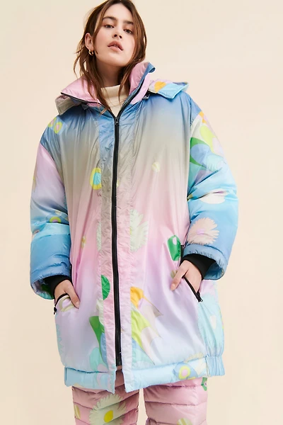 Cynthia Rowley Printed Puffer Jacket