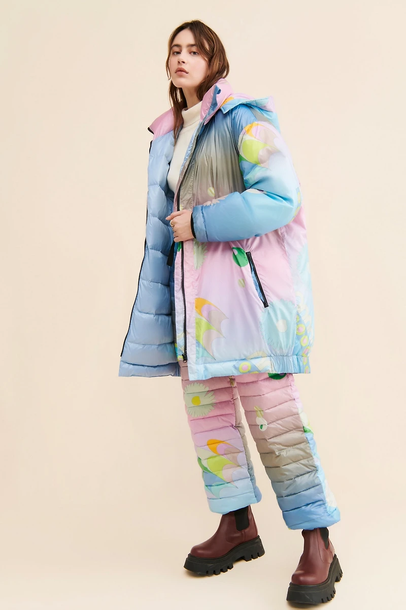 Cynthia Rowley Printed Puffer Jacket