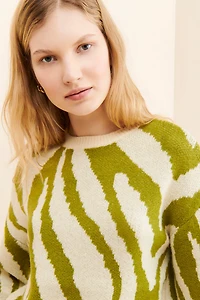 Theo & Spence Zebra Knit Sweater