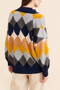 Few Moda Geo Colorblock Cardigan