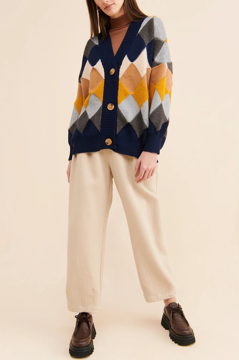 Few Moda Geo Colorblock Cardigan