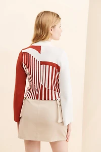 Mandinga Marble Mock Neck Top