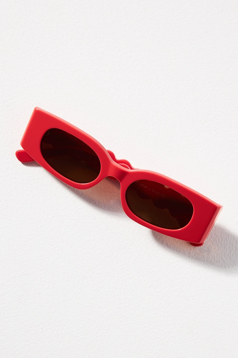 Rectangle Wavy Temple Sunglasses