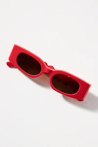 Rectangle Wavy Temple Sunglasses
