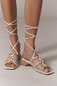CAVERLEY Gail Strappy Block-Heel Sandals