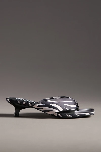 CAVERLEY Buck Thong Kitten-Heel Mules