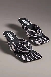 CAVERLEY Buck Thong Kitten-Heel Mules