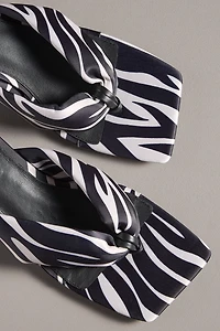 CAVERLEY Buck Thong Kitten-Heel Mules