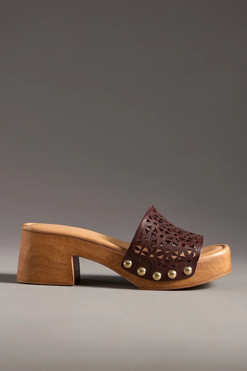 By Anthropologie Floral Peep-Toe Sandals