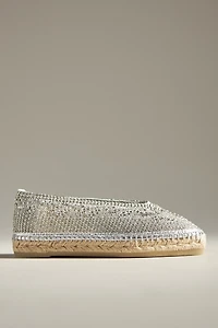 Castañer Kim Metallic Woven Espadrille Flats