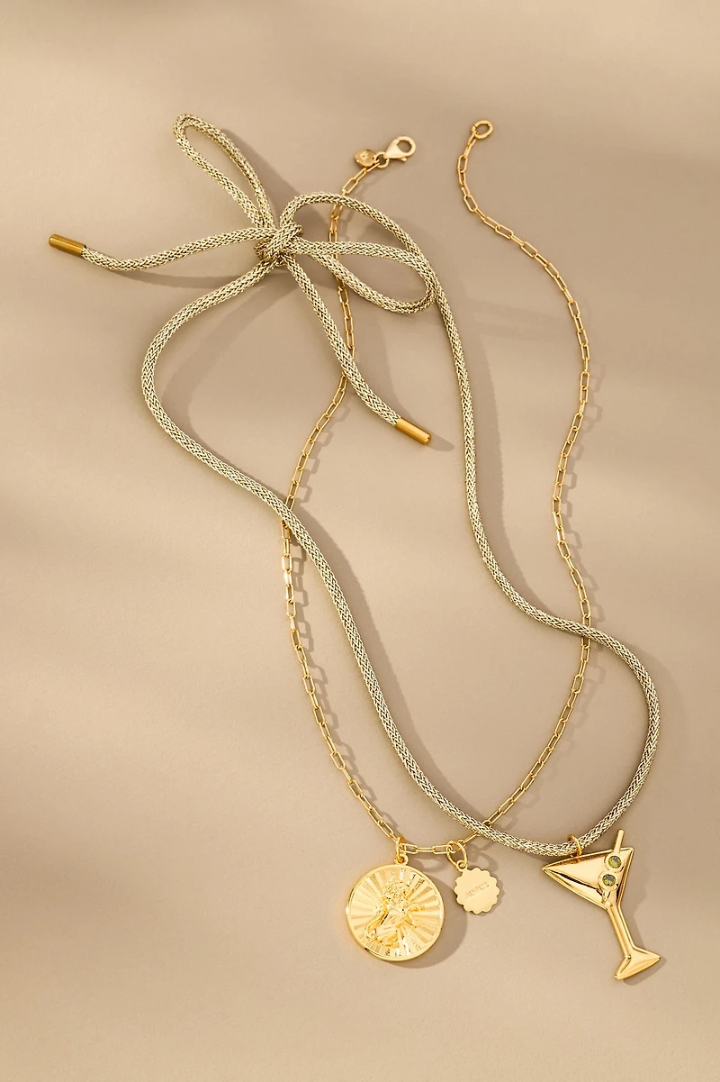 Hart Heirloom Chain & Lurex Cord Necklaces, Set of 2