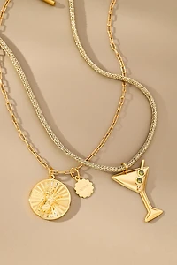 Hart Heirloom Chain & Lurex Cord Necklaces, Set of 2