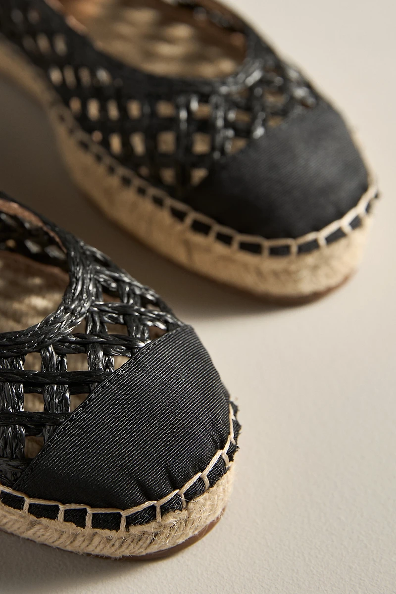 Bibi Lou Raffia Mary Jane Flats