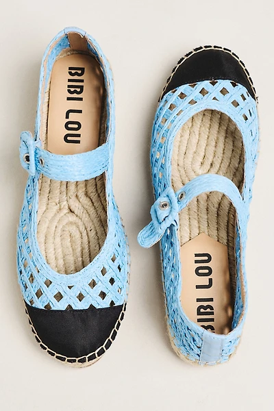Bibi Lou Raffia Mary Jane Flats