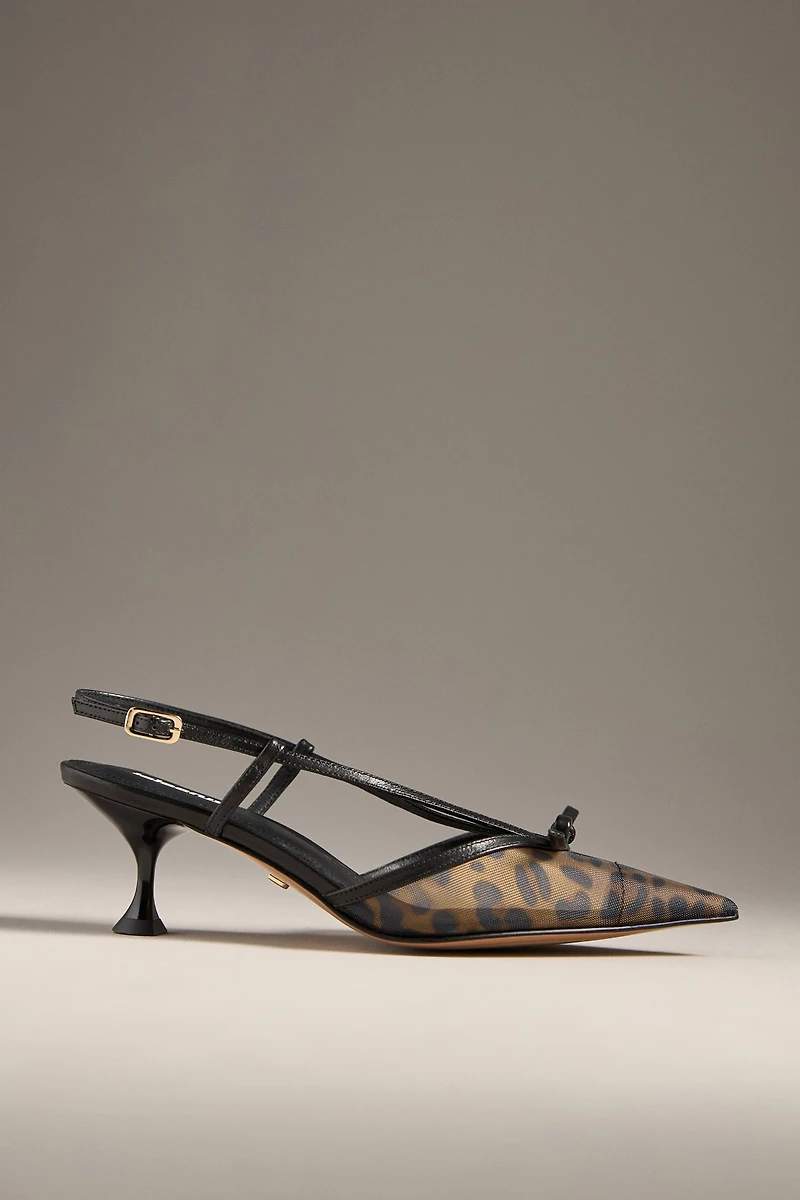 Lola Cruz Satina Slingback Kitten Heels
